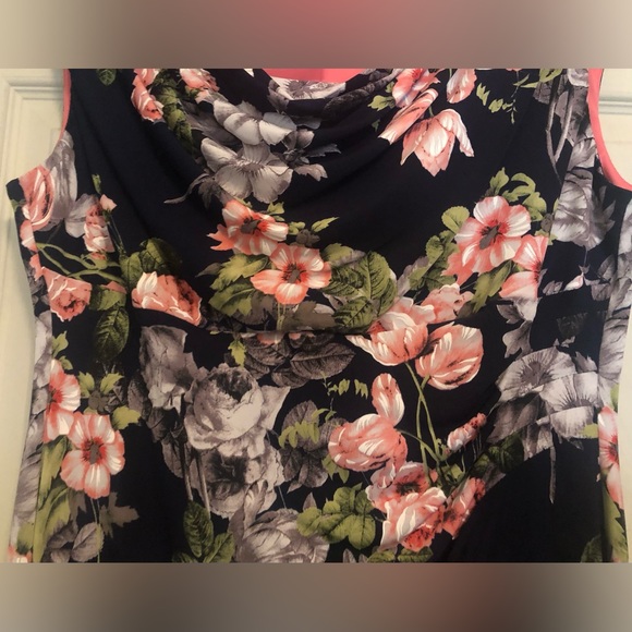 Connected Apparel Sleeveless Floral Print Dress NWT - Picture 5 of 9